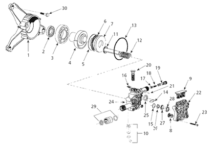 Pump Parts Diagram and Parts List for PW2570  Campbell Hausfeld Pressure Washer